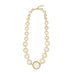 clear Bubble glass gold filled necklace