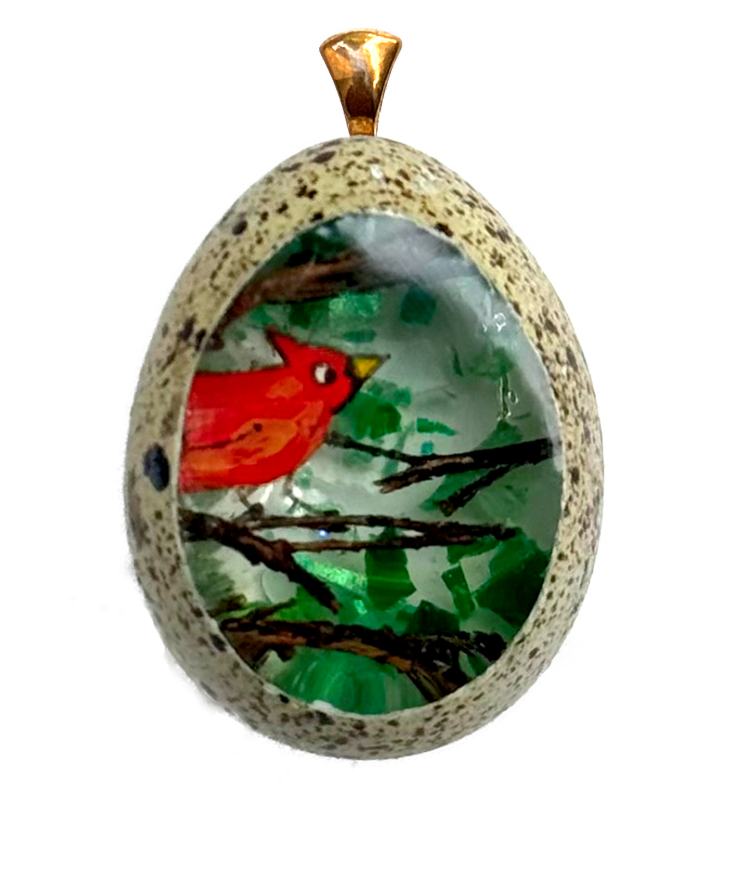 Quail Egg Diorama Ornaments