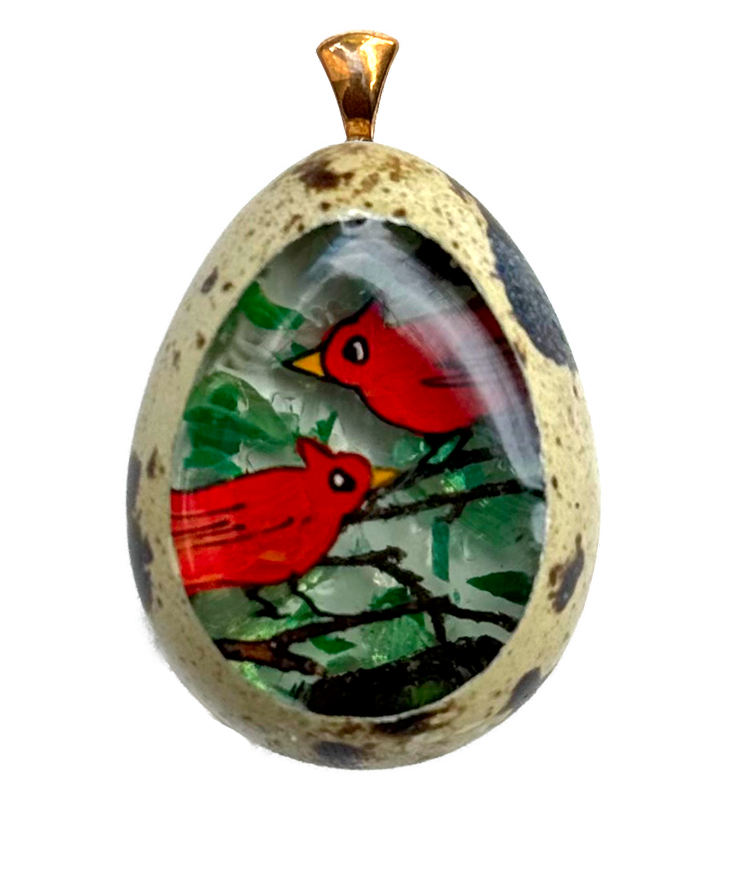 Quail Egg Diorama Ornaments