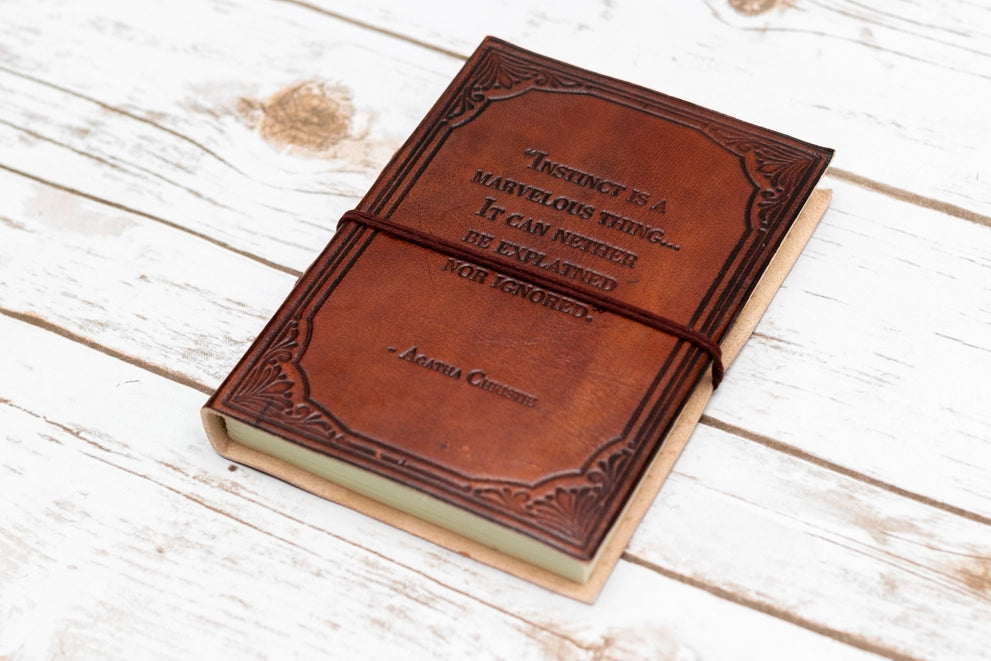Instinct is a marvelous thing leather journal