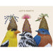 Bird wearing nests Let's party greeting card