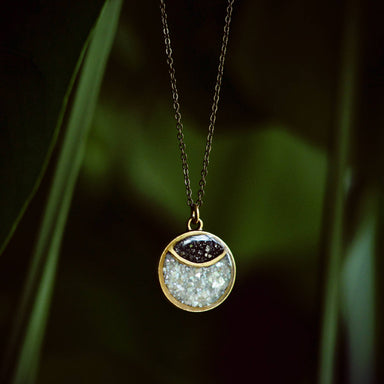 Gold Marquise Moon Eye Necklace