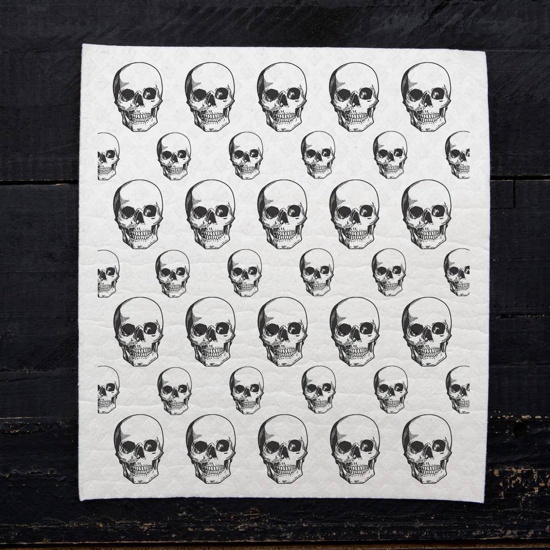 Skull swedish dish towel