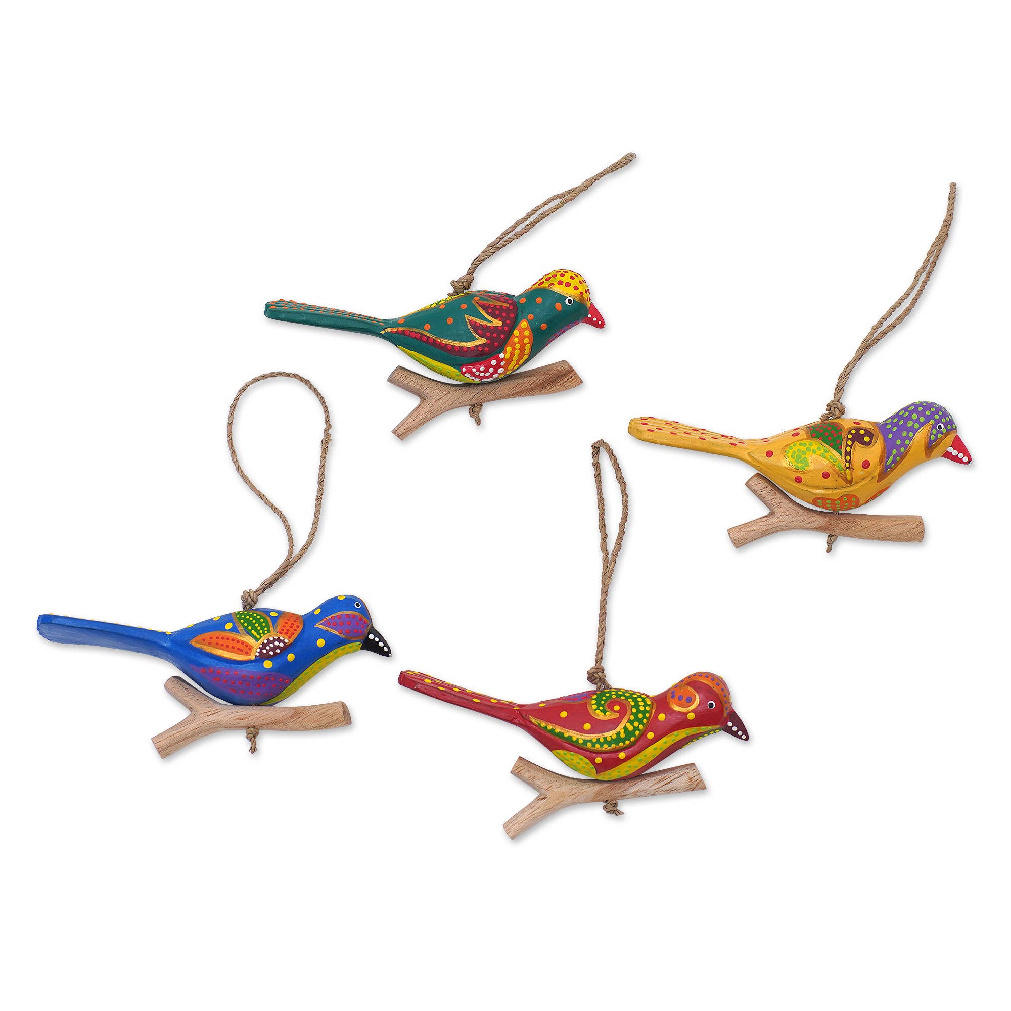 Birds Wood Ornaments