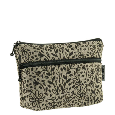 Stylish Cosmetic Bag with wipeable interior and a boxed bottom, ideal for avoiding makeup disasters! Maruca’s ultimate pouch!