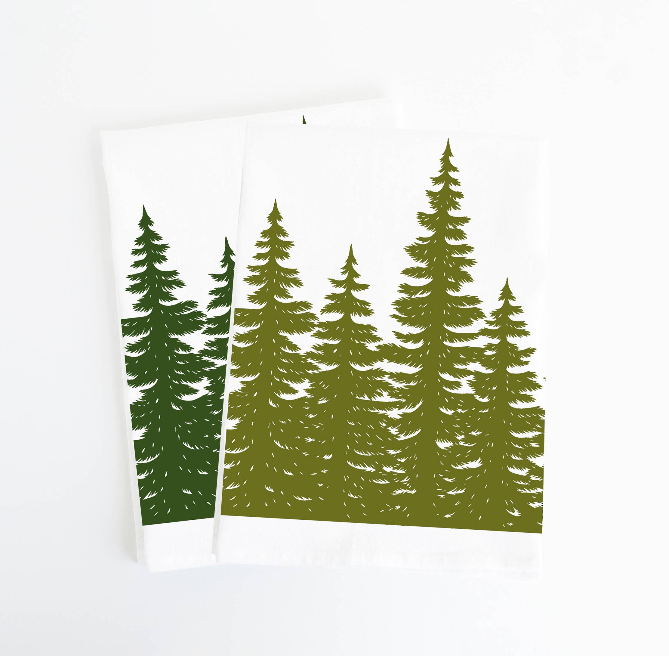 Treeline Flour Sack Towel: Moss green