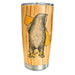 California Woodgrain Bear Hug Travel Mug from SF Mercantile highlighting a detailed bear illustration against a woodgrain background with flowers.