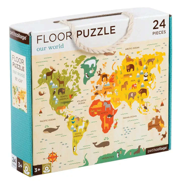 Floor Puzzle our world 24 piece puzzle by petit collage