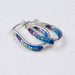 Close-up of Crystal & Silver Small Hoop Earrings showcasing the fine craftsmanship and sparkling detail of each hoop.