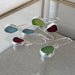 multicolor seaglass silver drop earrings