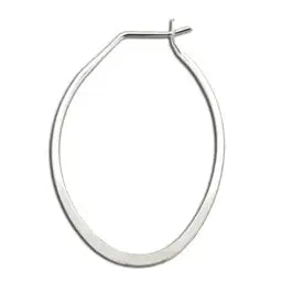 Flat Oval Hoop Earrings