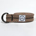 Recycled climbing rope belt with metal buckle.