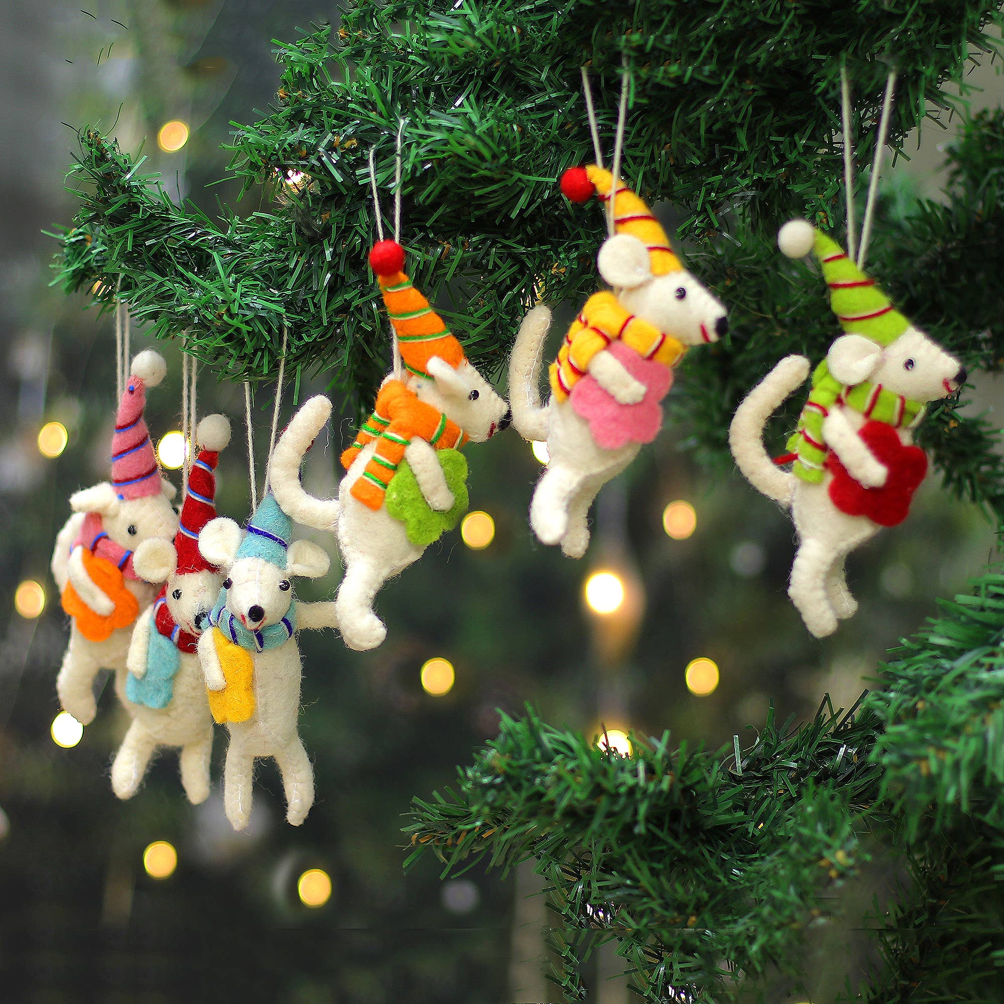 Mice Gifts Wool Felt Ornaments