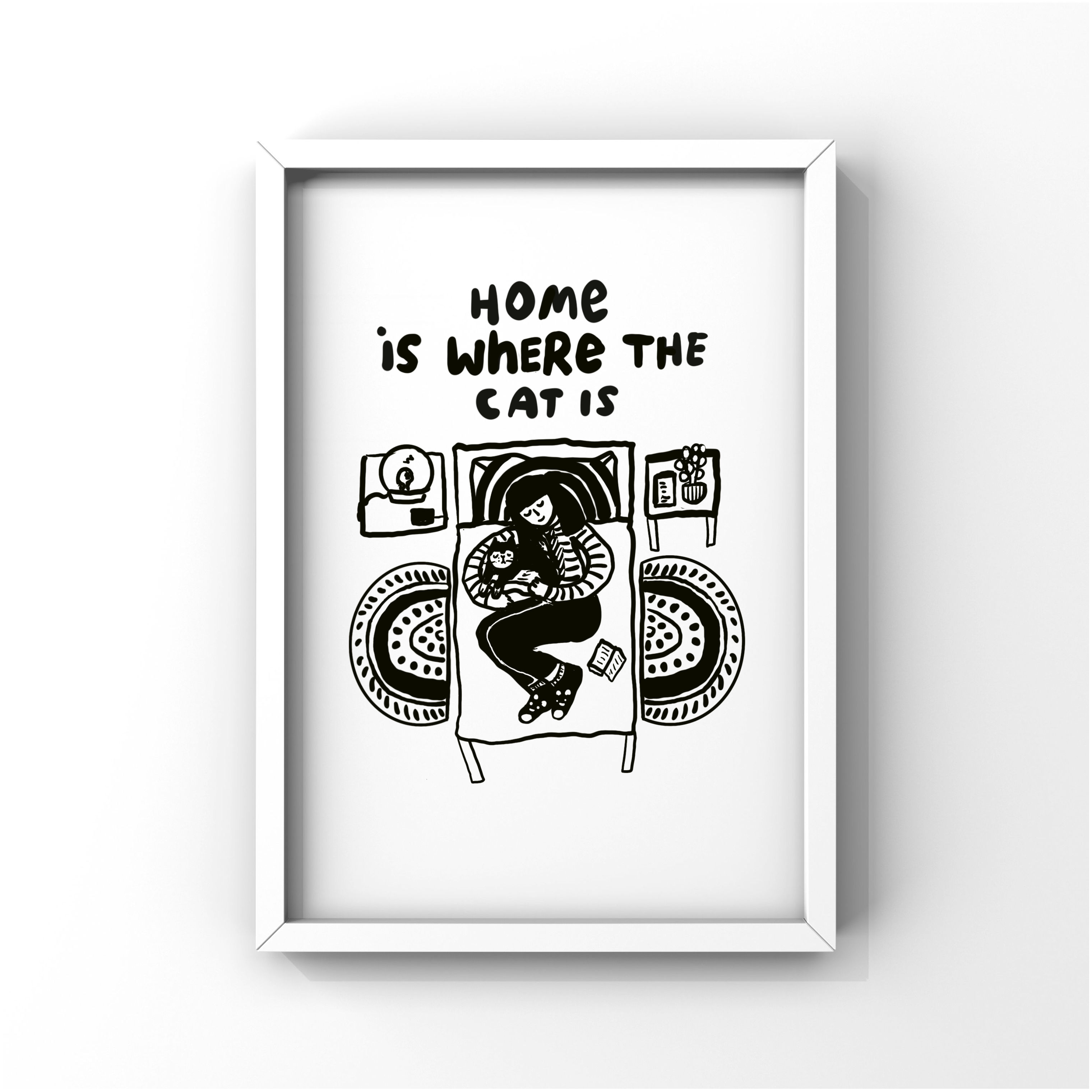 Home Is Where The Cat Is Art Print