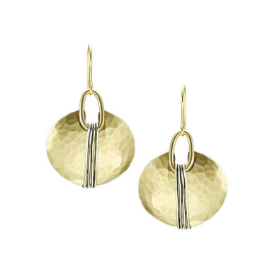 Wire-Wrapped Oval Earrings by Marjorie Baer, handcrafted jewelry made in California