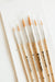 Flat lay of the Round Tip Watercolor Brush Set - 6 piece including all brush sizes perfect for any painting style.