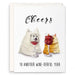 Cheers to another wine-derful year greeting card