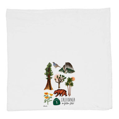California Collage Tea Towel