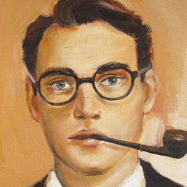 portrait of a man smoking a pipe