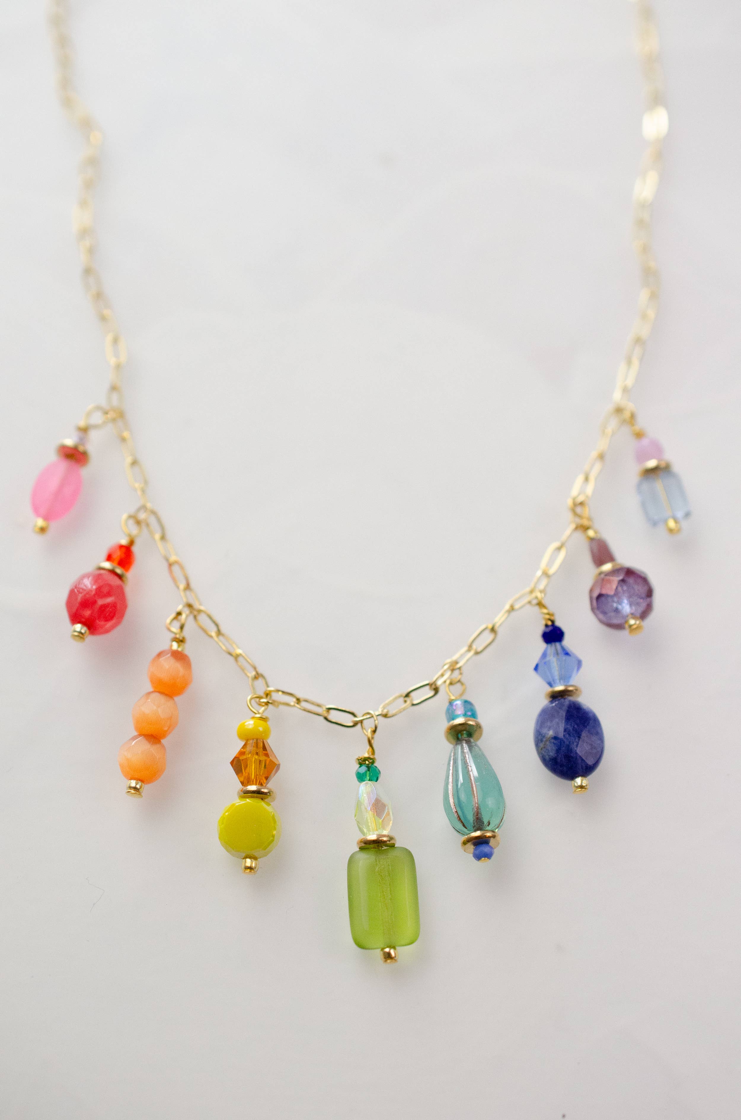 Rainbow Charm Necklace - Mosaic