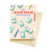 Oh Mah Mah Another Birthday card illustrated with colorful mahjong tiles and party decorations, part of Seltzer Goods Card Collection.