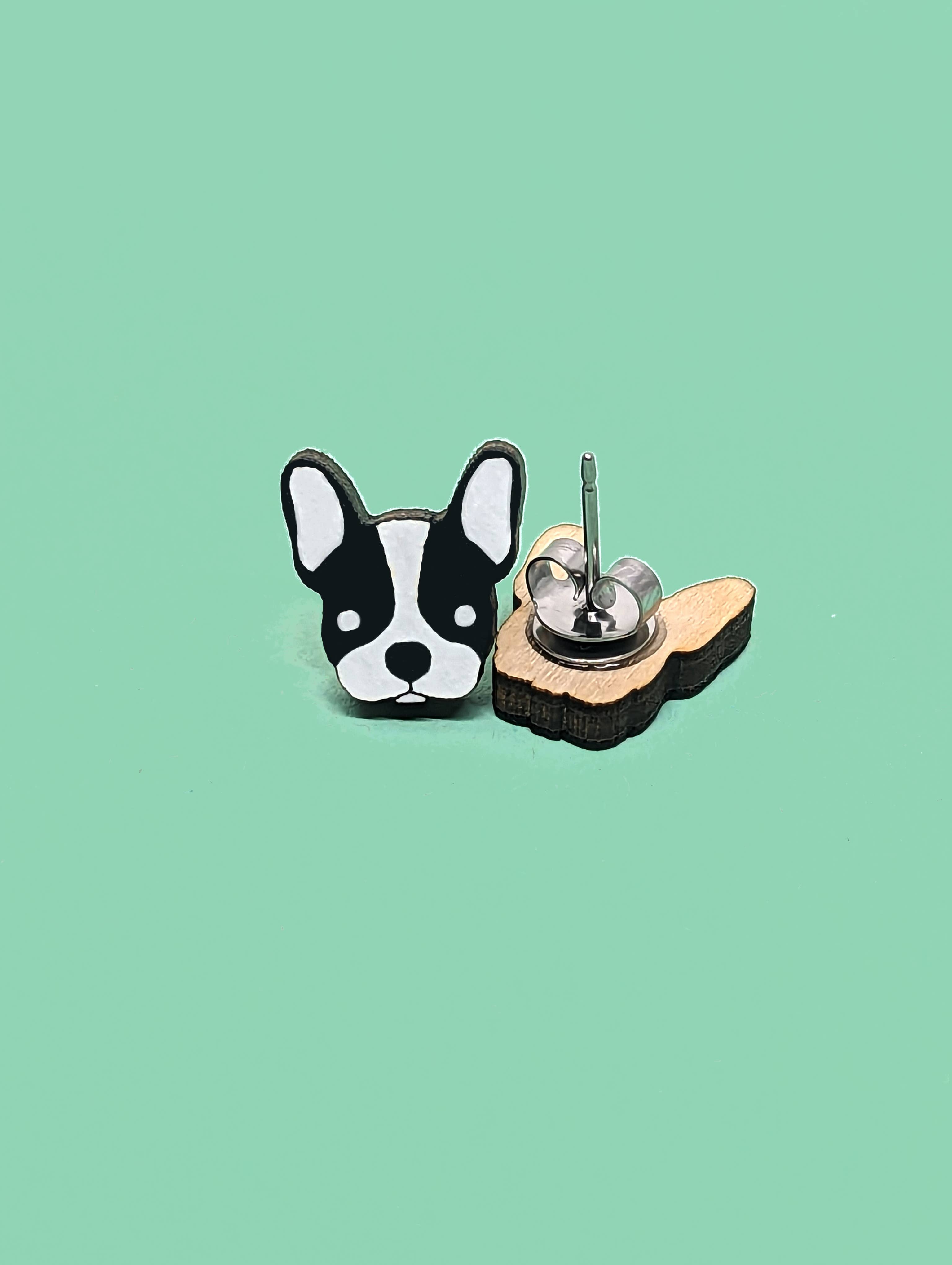 Boston Terrier Stud Handmade Earrings