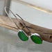 green sea glass drop earrings