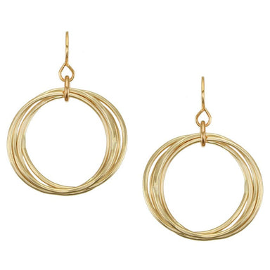 Medium Ring Bunch Wire Earrings by Marjorie Baer, handcrafted jewelry made in California