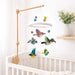 Felt Bird Baby Mobiles showcasing vibrant American birds like cardinals and parakeets, ready to enchant any nursery with their feathered charm!