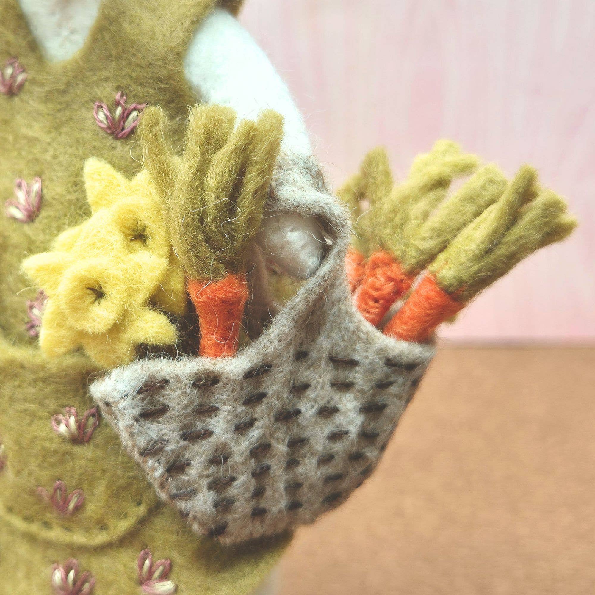Charming Little Mouse Bunny Felt Craft Mini Kit showing off its adorable wool-mix felt, perfect for whimsical home decor!