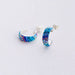 Petite Crystal & Silver Huggie Earrings – Unique Colorful Design showcasing vibrant crystals and elegant silver for a fresh look.