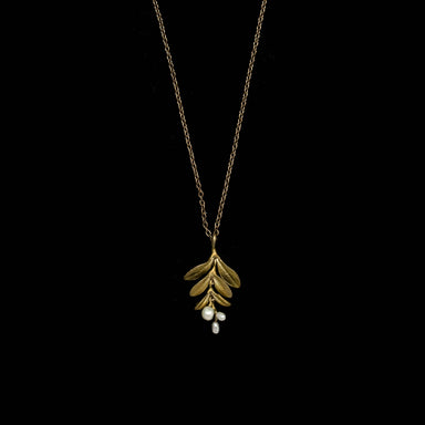 Vine pearl pendant necklace