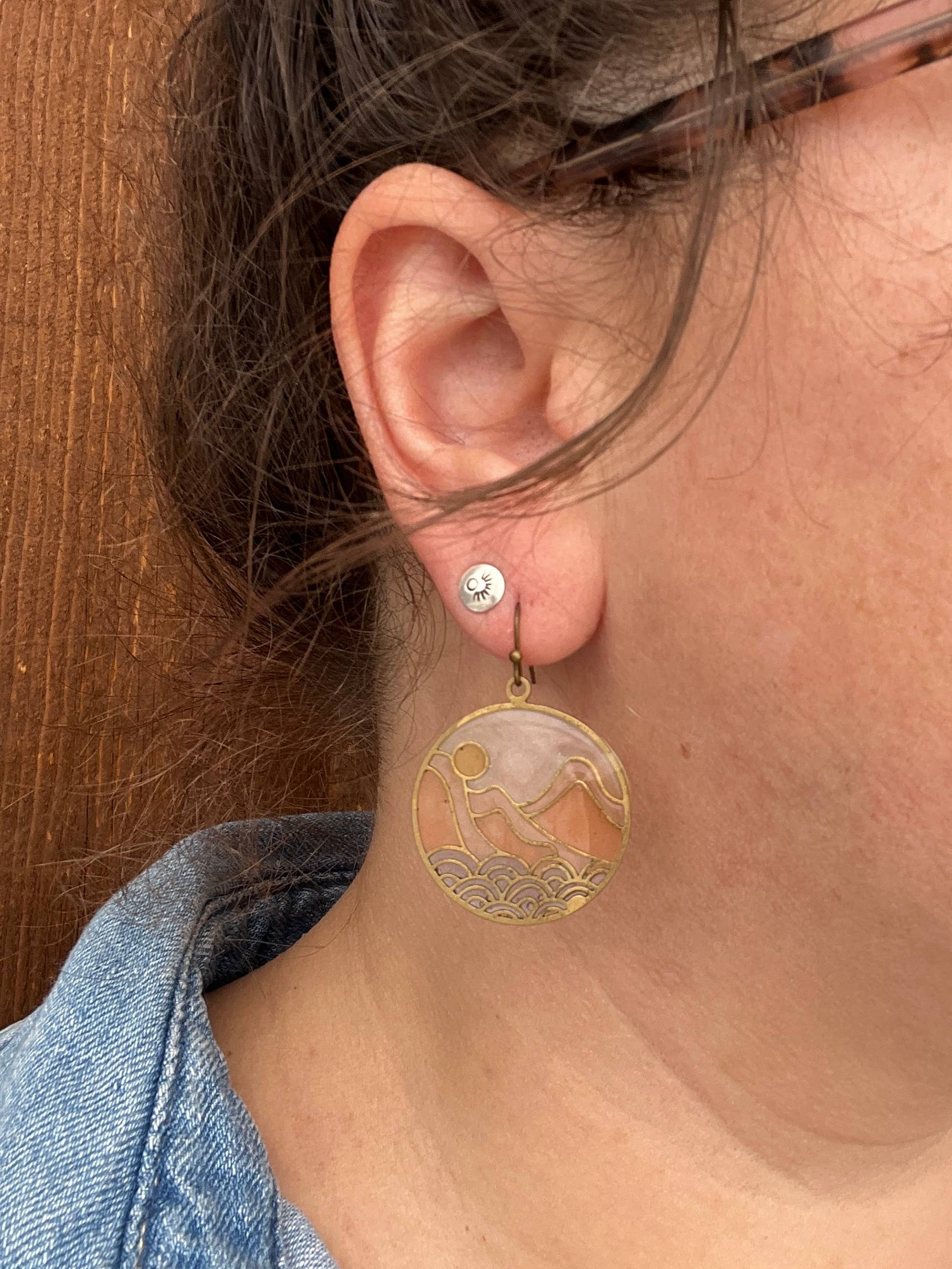 Sea To Summit // Stained Glass Resin Earrings