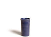 Blue ceramic vase on a white background