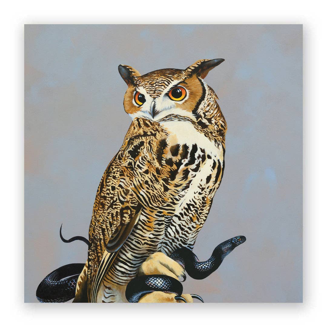 Great Horned Owl Wood Wall Art Deco