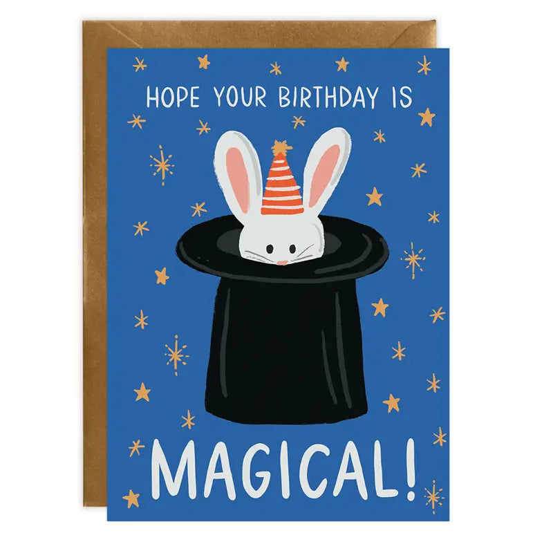 Hope your birthday is magical rabbit in a hat