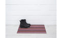 Chilewich even stripe rug with rainboots