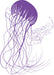 purple jellyfish tea towel