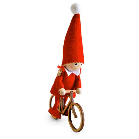 girl gnome riding a bike