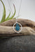 Silver pendant necklace with teal sea glass