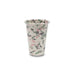 Crow Canyon Home Catalina Enamelware 14 oz Tumbler featuring a colorful splatter design, perfect for sustainable living and outdoor use.
