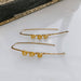 Threader Earrings with citrine