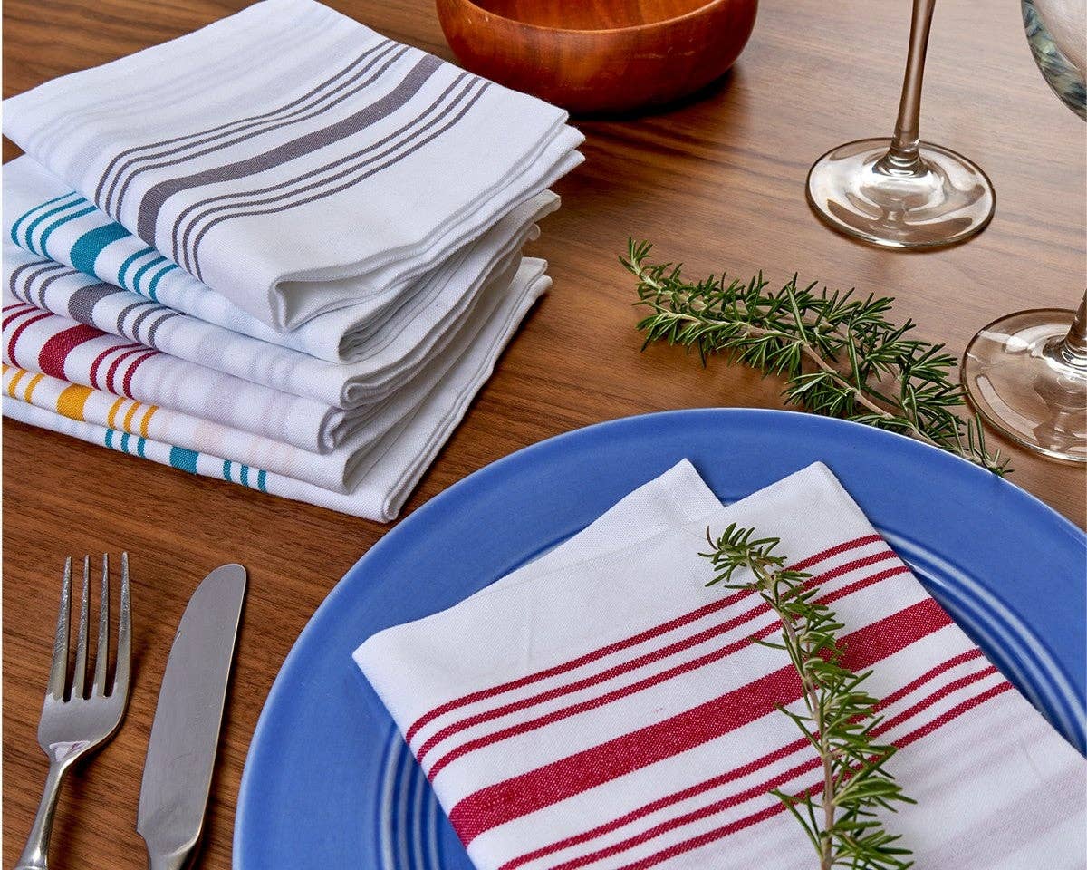 Striped Bistro Cloth Napkins