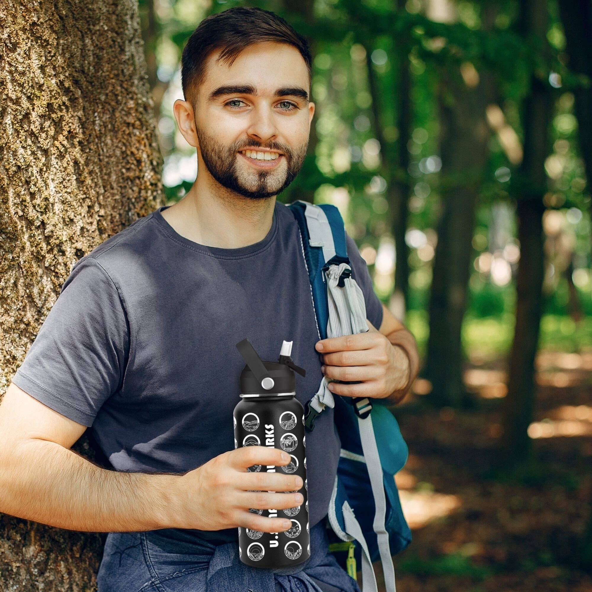 National Park Water Bottle Tracker with Stickers