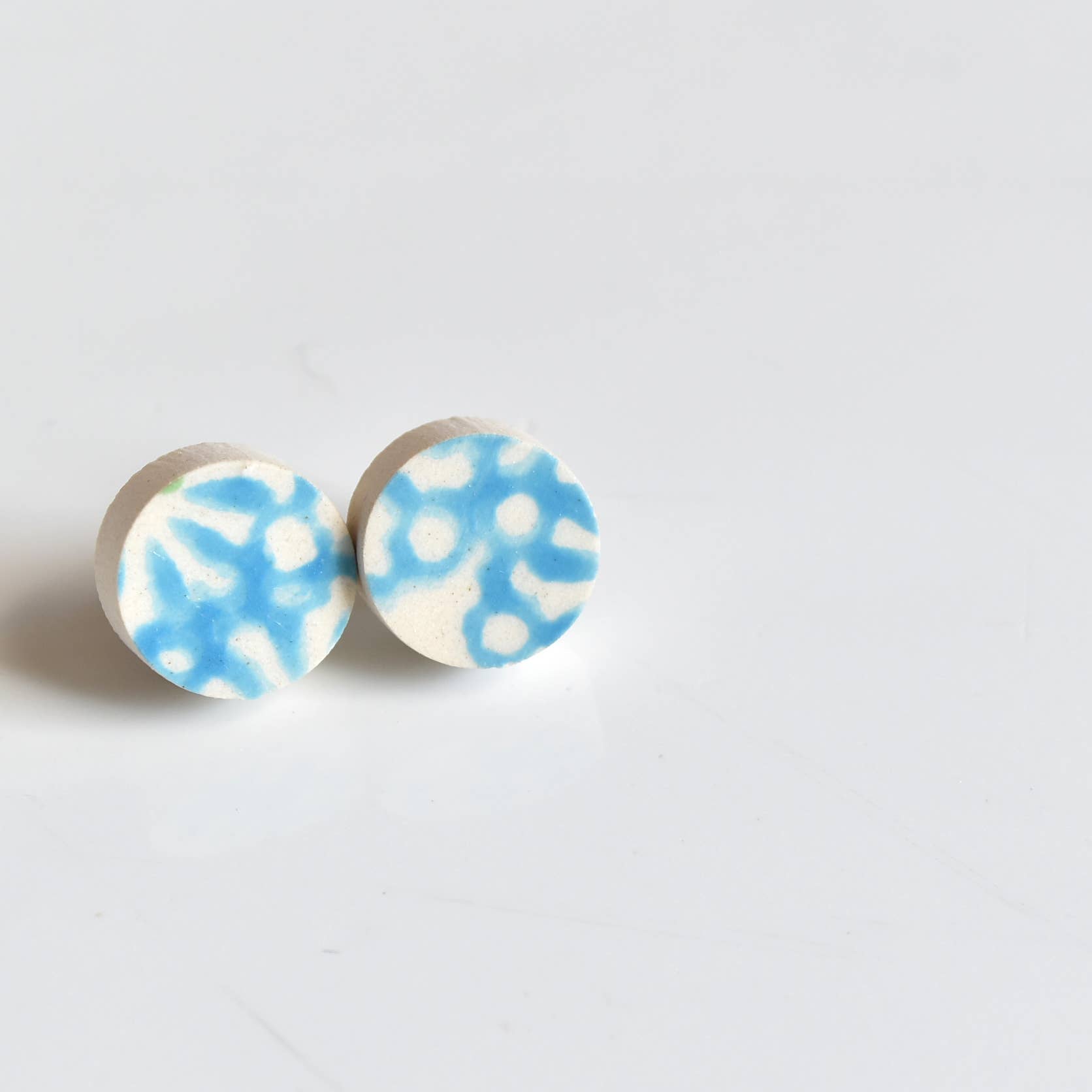 Broken Plate Stud Earring  