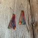 Triangle Dangle Earrings Flower with vibrant colors and floral patterns, perfect for any occasion.