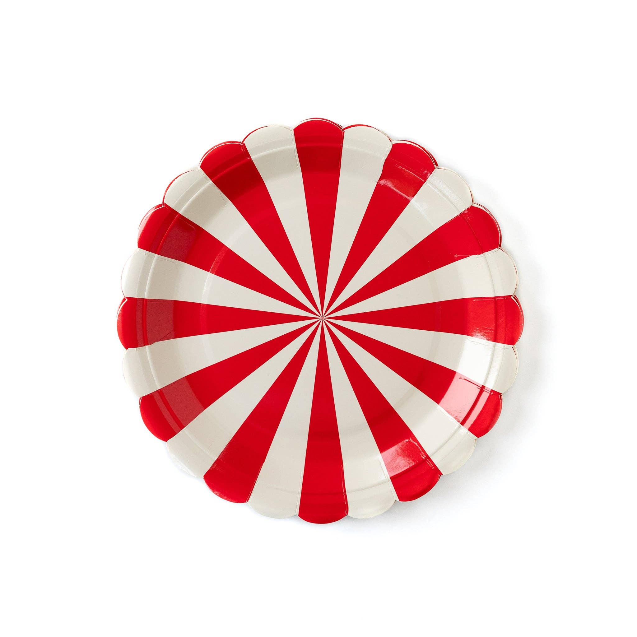 circus stripe paper plates