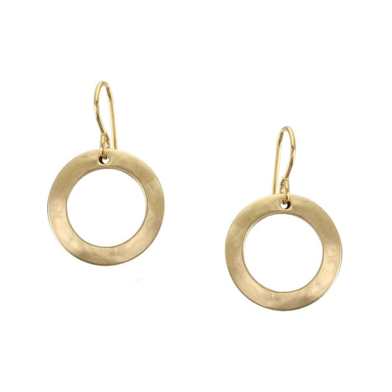 Small Back to Back Hoop Wire Earrings by Marjorie Baer, handcrafted jewelry made in California