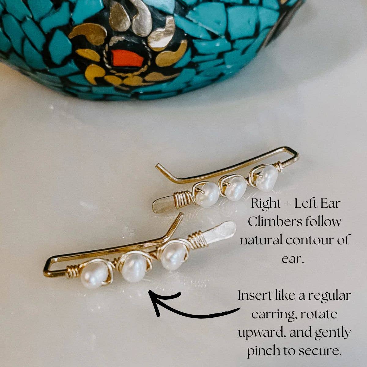 Pearl Ear Climbers - the cutest accessory that might just outshine your personality!