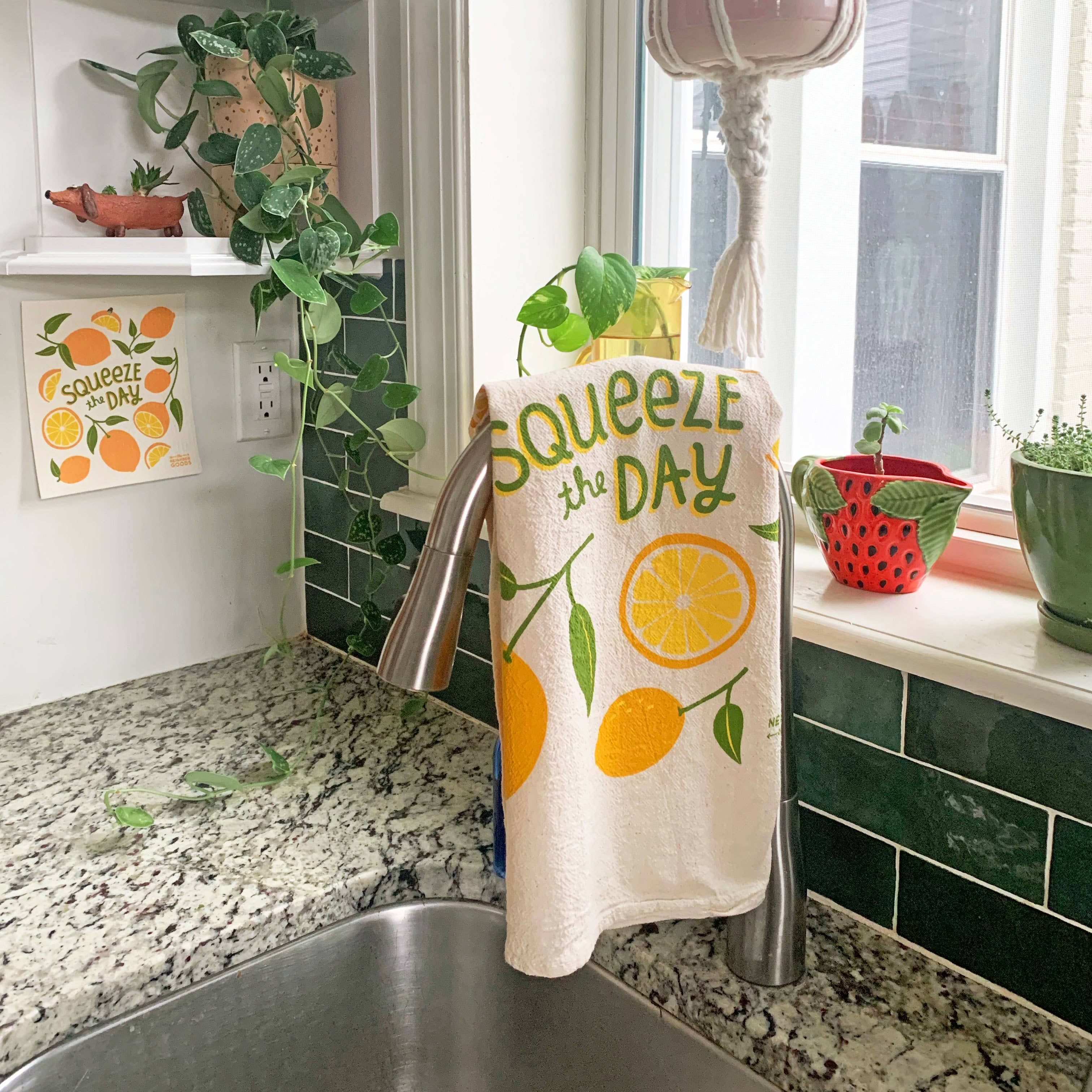 Fruit Stand (Cherry, Orange, & Lemon) Tea Towels - Set of 3